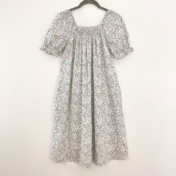 Bohme Dainty Floral Peasant Style Puff Sleeve Mini Dress Size S - Picture 1 of 9